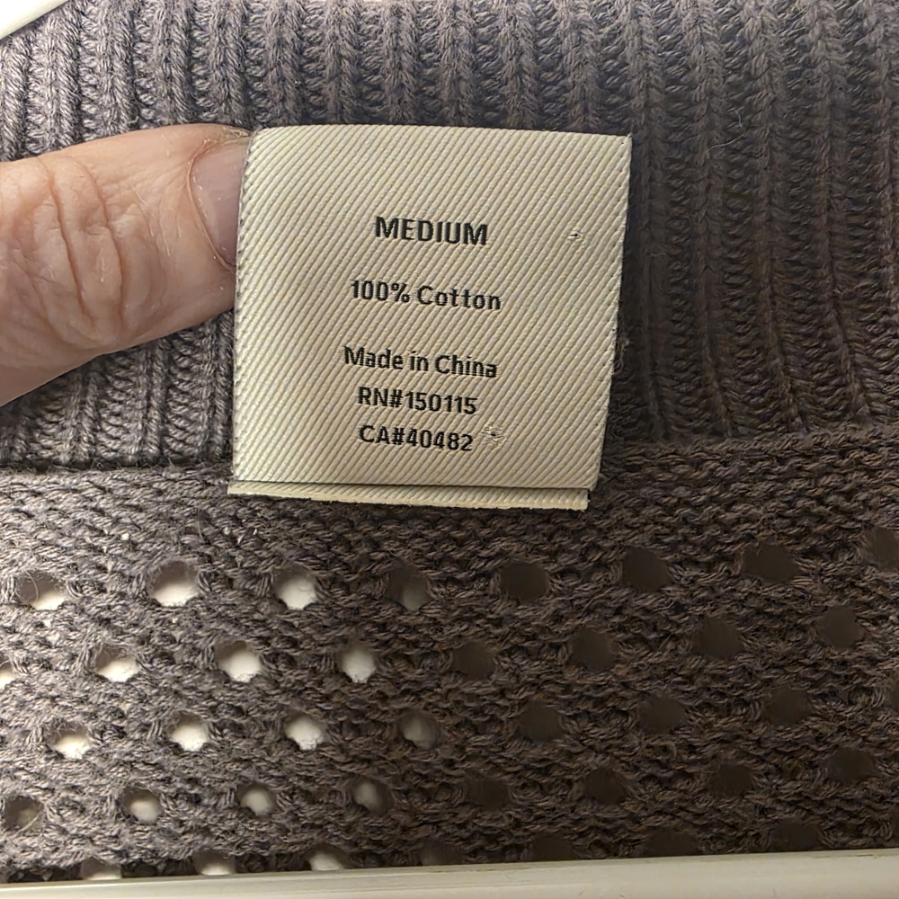 Varley Finn Longline Zip Cardigan Gray Open Knit Jacket Athleisure Layer Medium - Picture 6 of 8